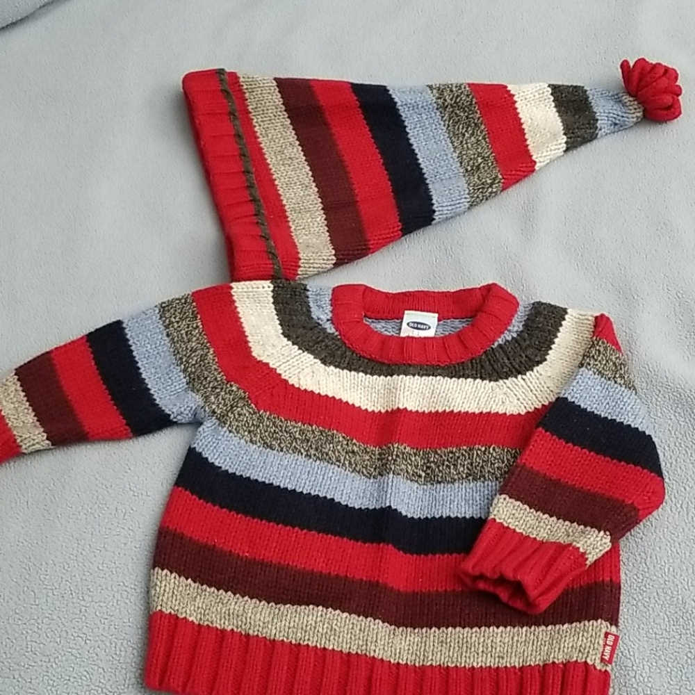 Old Navy 6-12 mo sweater/hat set